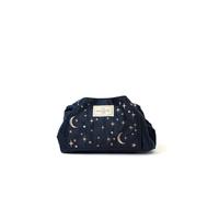 Debenhams Drawstring Makeup Bag - Celestial Blue Embroidered Velvet multi