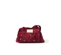 Debenhams Drawstring Makeup Bag - Ditsy Roses & Flowers Burgundy Embroidered Velvet multi One Size