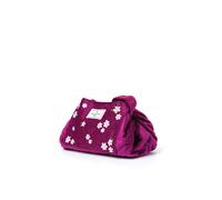 Debenhams Drawstring Makeup Bag In Embroidered Daisy Plum Velvet multi