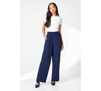 Debenhams Drawstring Tie Waist Wide Leg Trouser In Navy navy 10
