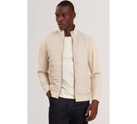 Debenhams Women's Durano Ls Regular Fit Quilted Funnel Neck Ecru | Size: Medium