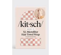 Debenhams Extra Large Quick-Dry Hair Towel Wrap - Terracotta Checker multi