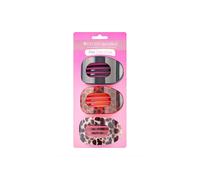 Brushworks Flat Claw Clip Set - Includes 3 Stylish Hair Clips, Designed for All-Day Comfort with a Secure Grip, Flat Shape for Easy Lounging & Driving, Perfect for Updos,Vegan & Cruelty-Free