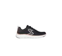 Skechers Women's Flex Appeal 5.0 Luxe Glow Sneaker, Black Mesh/Rose Gold Trim, 8 UK