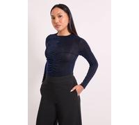 Principles Women's Front Seam Gauged Sparkle Top in Black | Size: 16 Principles Black 16