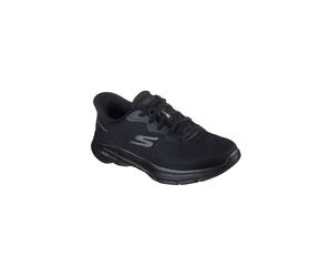 Debenhams Go Walk 8 Nadia Mesh Bungee Lace Slip In Trainer - Black Textile black