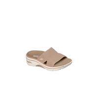 Debenhams Go Walk Arch Fit 2.0 Sandal Quick-Dry Finished Knit Slide W/ Peekaboo Detail Tan tan