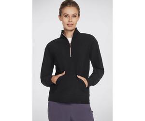 Debenhams Goluxe Rib 1/4 Zip Bold Black black XS