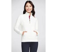 Debenhams Goluxe Rib 1/4 Zip Egret In Ecru ecru L