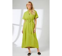 Debenhams Green Belt Detail Woven Midi Dress In Lime lime 12