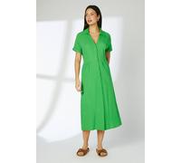 Debenhams Green Gauze Waist Seam Shirt Dress green 18