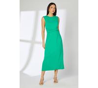 Debenhams Green Twist Waist Cupro Jersey Midi Dress green 12