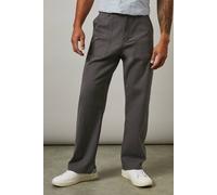 Debenhams Grey Cotton Casual Trousers grey 36S