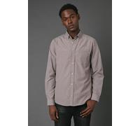 Debenhams Grey Micro Windowpane Check Long Sleeve Shirt grey XXL