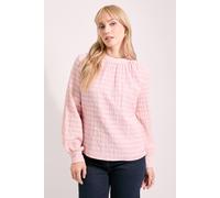 Debenhams High Neck Textured Tie Back Volume Blouse In Light Pink light pink 16
