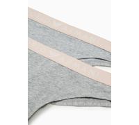 Debenhams Women's Emporio Armani Iconic Logo Band 2pack Brazilian Briefs Grey in Grey Marl | Size: XL