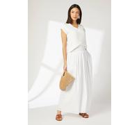 Debenhams Ivory Broderie Midi Skirt ivory 14