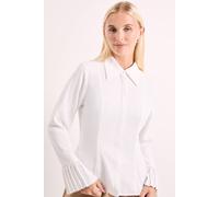 Debenhams Ivory Pleated Cuff Detail Peplum Shirt ivory 14
