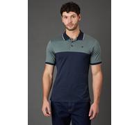 Debenhams Khaki Navy Colourblock Polo Shirt khaki XXL
