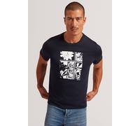 Debenhams Koney Ss Floral Box Print T-Shirt Navy navy M