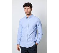 Debenhams Light Blue Dobby Grid Long Sleeve Shirt light blue