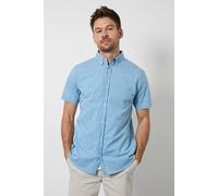 Debenhams Light Blue Stripe Short Sleeve Shirt light blue