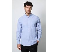 Debenhams Light Blue Textured Dobby Long Sleeve Shirt light blue