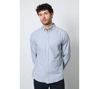Debenhams Light Grey Textured Dobby Long Sleeve Shirt light grey