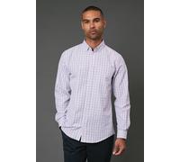 Debenhams Lilac Grid Check Long Sleeve Shirt lilac XL