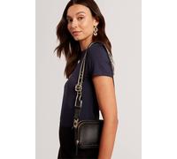 Debenhams Linzie Webbing Leather Small Crossbody Camera Black black