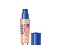 Rimmel Match Perfection Foundation 010 Light Porcelain, Medium Coverage, 24hr Hydration, No Caking or Creasing, Lightweight, Reduces Imperfections, Invisible Coverage, SPF20, Cruelty Free