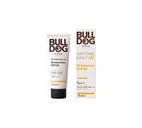 BULLDOG SKINCARE Anytime Daily UV Moisturiser SPF 30 For Men 75 ml, Safflower Seed Extract, Protects & Hydrates Skin, Suitable For All Skins