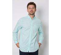 Debenhams Men's Aqua Soft Stripes Long Sleeve Shirt Button Down Shirt | Size: Large