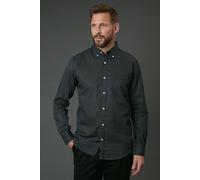 Debenhams Men's Black Tile Printed Long Sleeve Shirt | Size: 2XL