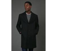 Debenhams Men's Black Wool Blend Epsom Coat | Size: 2XL