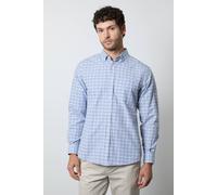 Debenhams Men's Blue Tattersall Check Long Sleeve Shirt | Size: Medium