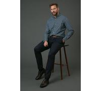 Debenhams Men's Blue Tile Printed Long Sleeve Shirt | Size: 2XL