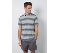 Debenhams Men's Blue Variegated Stripe Polo Shirt | Size: Small