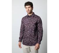 Maine Men's Burgundy Floral Print Long Sleeve Shirt | Size: Medium Maine Burgundy M
