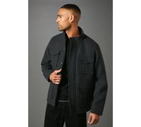 Maine Charcoal Four Pocket Wool Blend Jacket, XL, charcoal