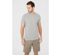 Debenhams Men's Cotton Crew Neck T-shirt in Grey Marl | Size: Small