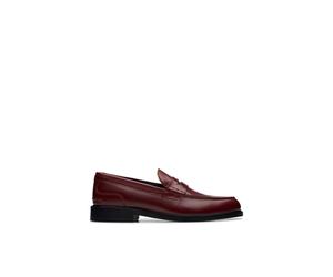 Debenhams Men's Craft James Lo Leather Lace-Up Shoe Wine in Brown | Size: 8.5