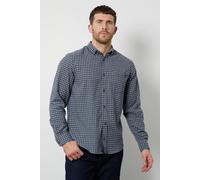 Debenhams Men's Grey Brushed Gingham Check Shirt | Size: XL