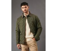 Debenhams Men's Khaki Cord Collar Diamond Quilted Jacket | Size: 2XL