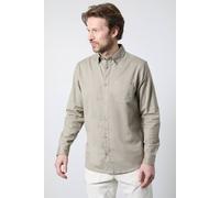 Debenhams Men's Khaki Long Sleeve Linen Blend Shirt | Size: 3XL