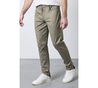 Debenhams Men's Khaki Smart Cotton Textured Slim Fit Jeans | Size: 36S