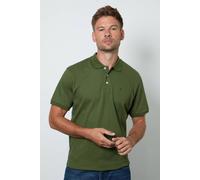 Debenhams Men's Khaki Textured Polo Shirt | Size: Small