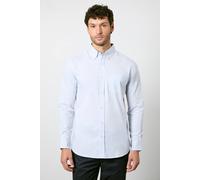 Debenhams Men's Light Blue Check Long Sleeve Shirt | Size: Medium