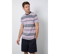 Debenhams Men's Lilac Stripe T-Shirt | Size: Small