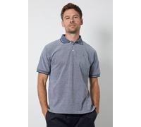 Debenhams Men's Navy Birdseye Tipped Polo Shirt | Size: XL